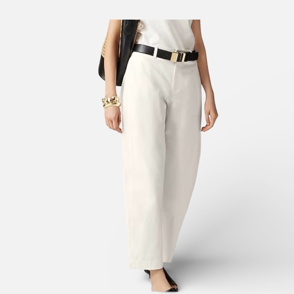 J. Crew lasso barrel leg pants Women's Cream size 31 NWT